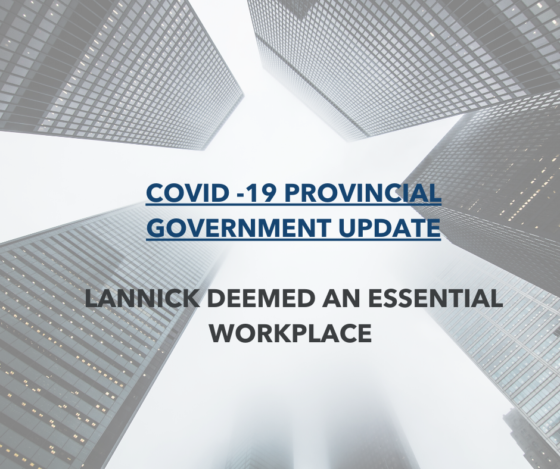 COVID-19 PROVINCIAL GOVERNMENT UPDATE